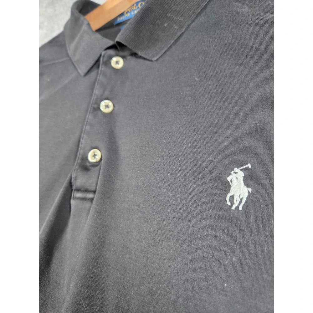 Polo Ralph Lauren Polo Shirt XXL‎ Black Mens Classic Fit Short Sleeve Pony Logo